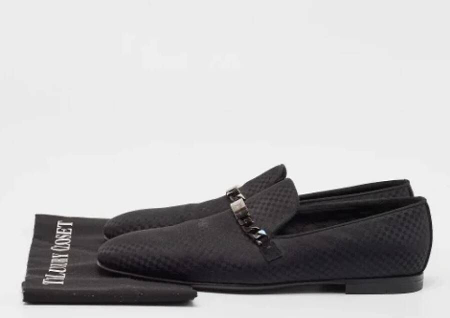 Louis Vuitton Vintage Pre-owned Satin flats Black Heren