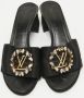 Louis Vuitton Vintage Pre-owned Satin sandals Black Dames - Thumbnail 3