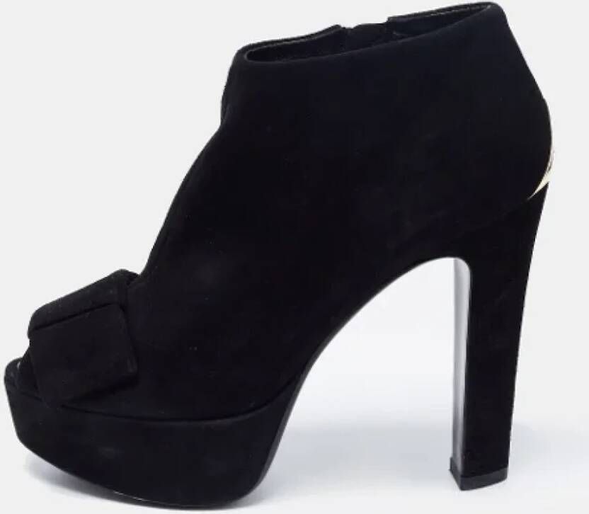 Louis Vuitton Vintage Pre-owned Suede boots Black Dames