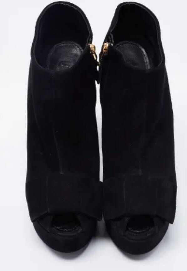 Louis Vuitton Vintage Pre-owned Suede boots Black Dames