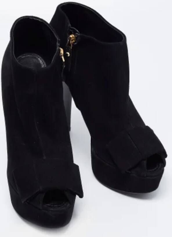 Louis Vuitton Vintage Pre-owned Suede boots Black Dames