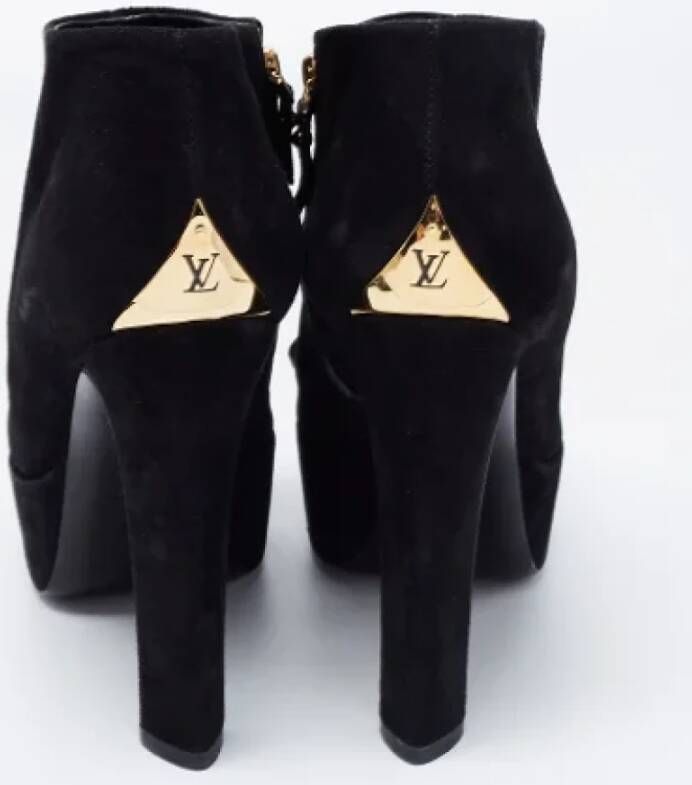 Louis Vuitton Vintage Pre-owned Suede boots Black Dames