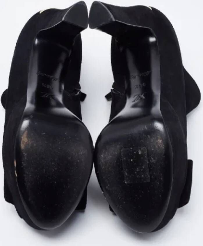 Louis Vuitton Vintage Pre-owned Suede boots Black Dames
