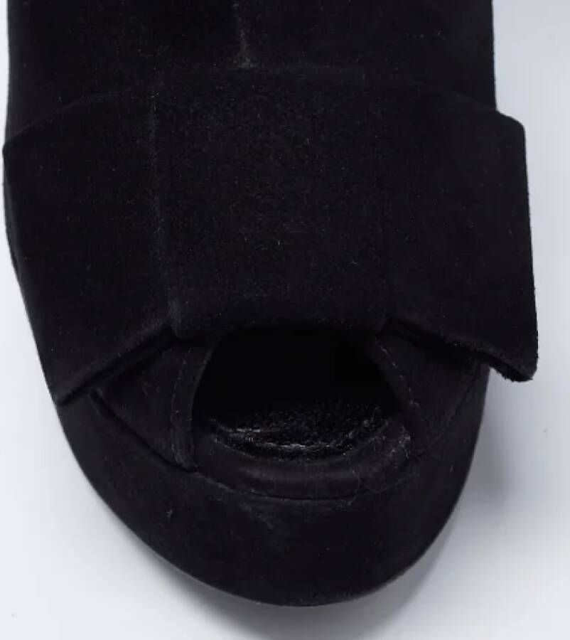 Louis Vuitton Vintage Pre-owned Suede boots Black Dames