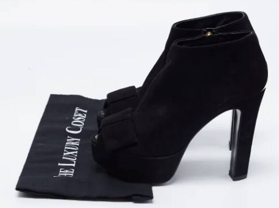 Louis Vuitton Vintage Pre-owned Suede boots Black Dames