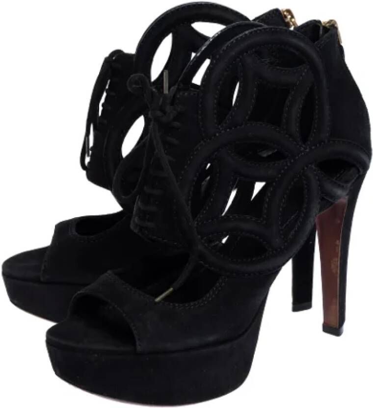 Louis Vuitton Vintage Pre-owned Suede boots Black Dames