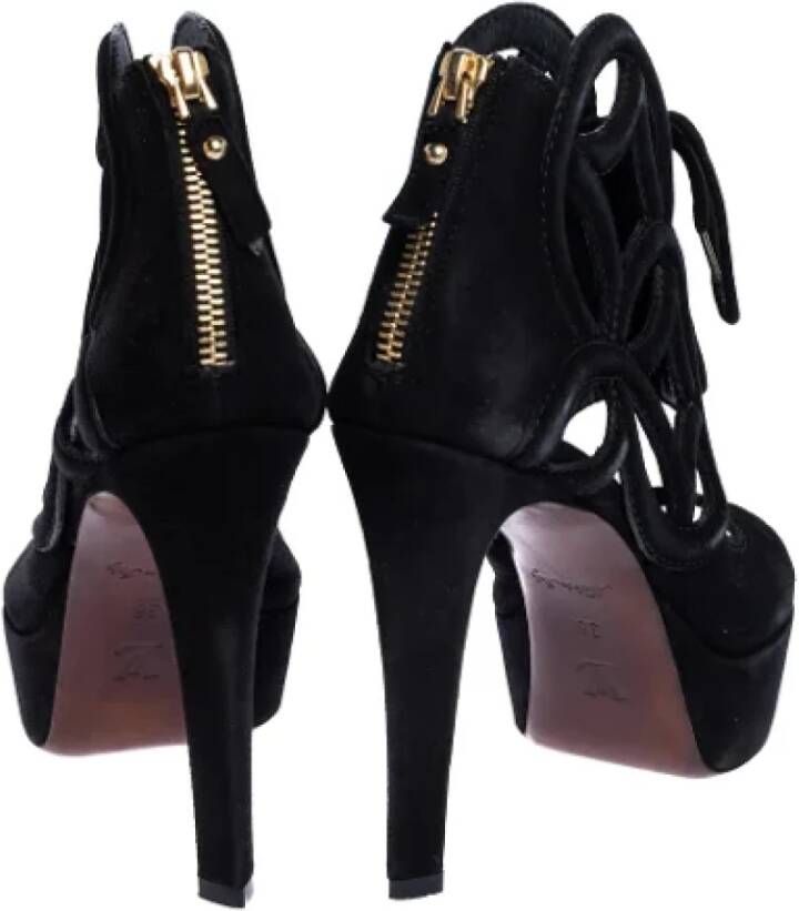Louis Vuitton Vintage Pre-owned Suede boots Black Dames