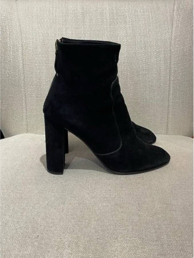 Louis Vuitton Vintage Pre-owned Suede boots Black Dames
