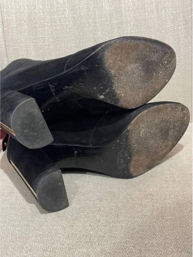 Louis Vuitton Vintage Pre-owned Suede boots Black Dames