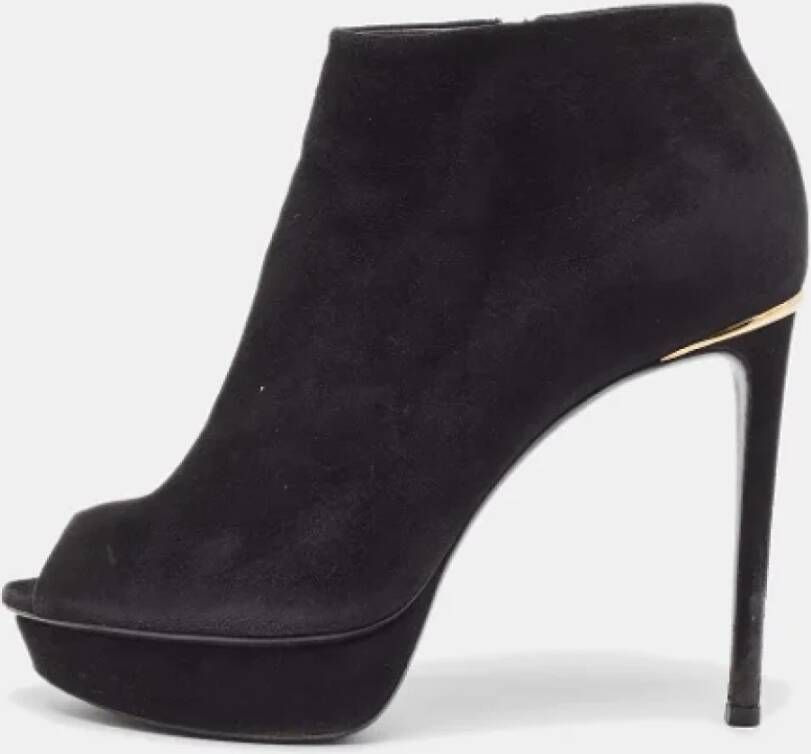 Louis Vuitton Vintage Pre-owned Suede boots Black Dames
