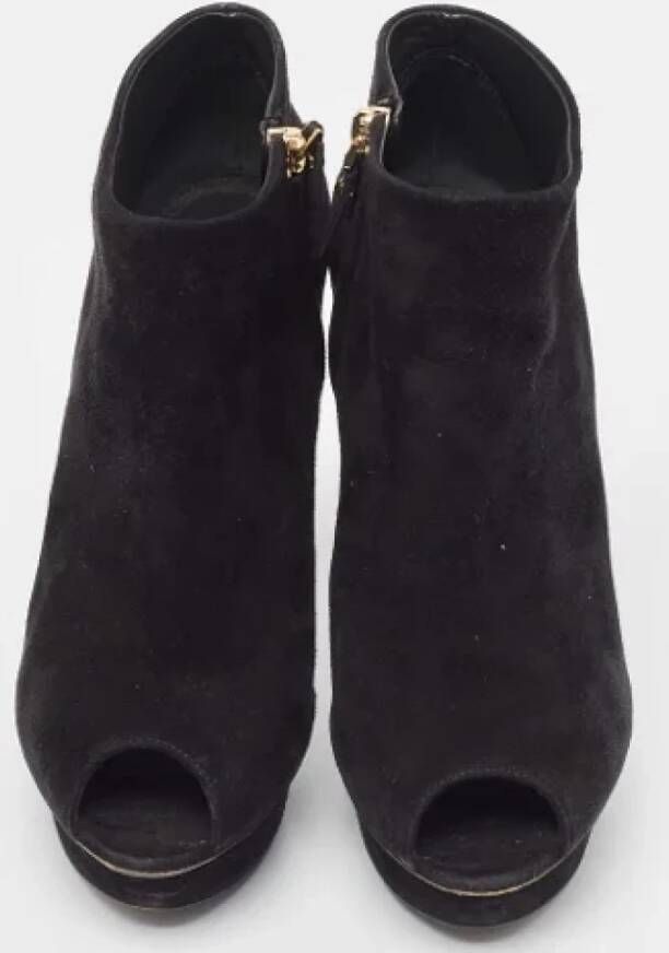 Louis Vuitton Vintage Pre-owned Suede boots Black Dames