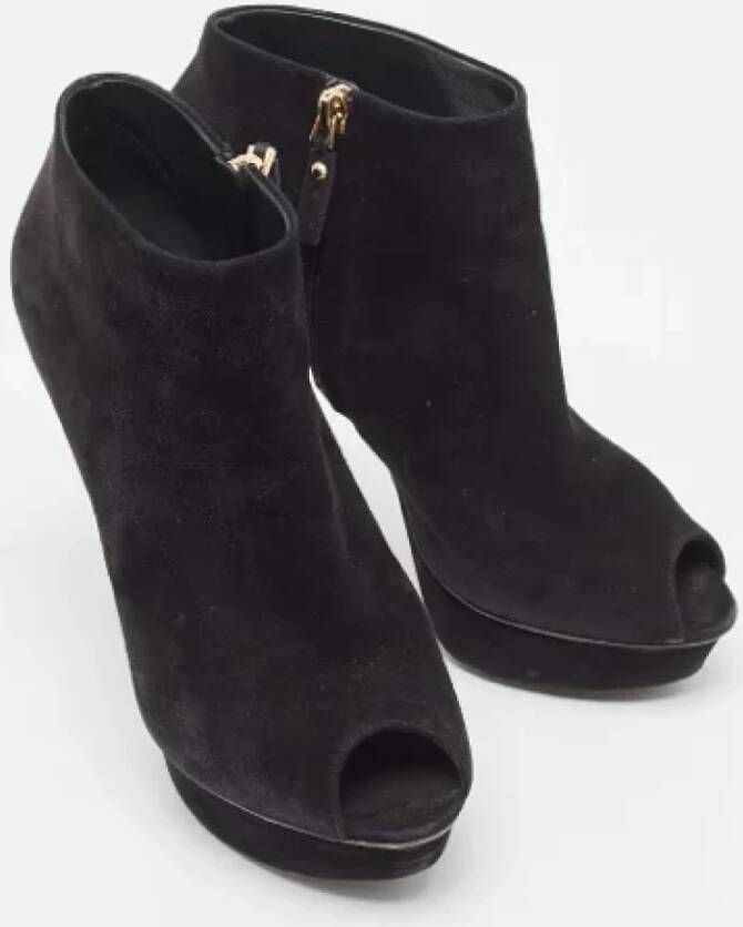 Louis Vuitton Vintage Pre-owned Suede boots Black Dames