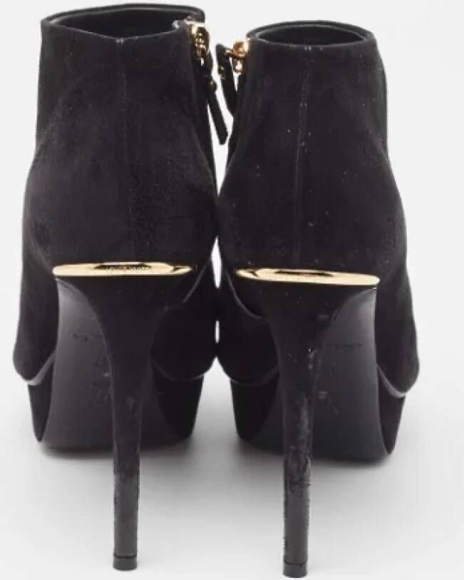 Louis Vuitton Vintage Pre-owned Suede boots Black Dames