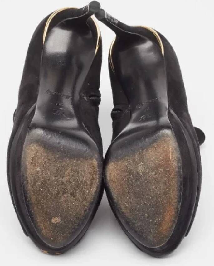 Louis Vuitton Vintage Pre-owned Suede boots Black Dames