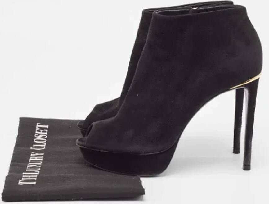 Louis Vuitton Vintage Pre-owned Suede boots Black Dames