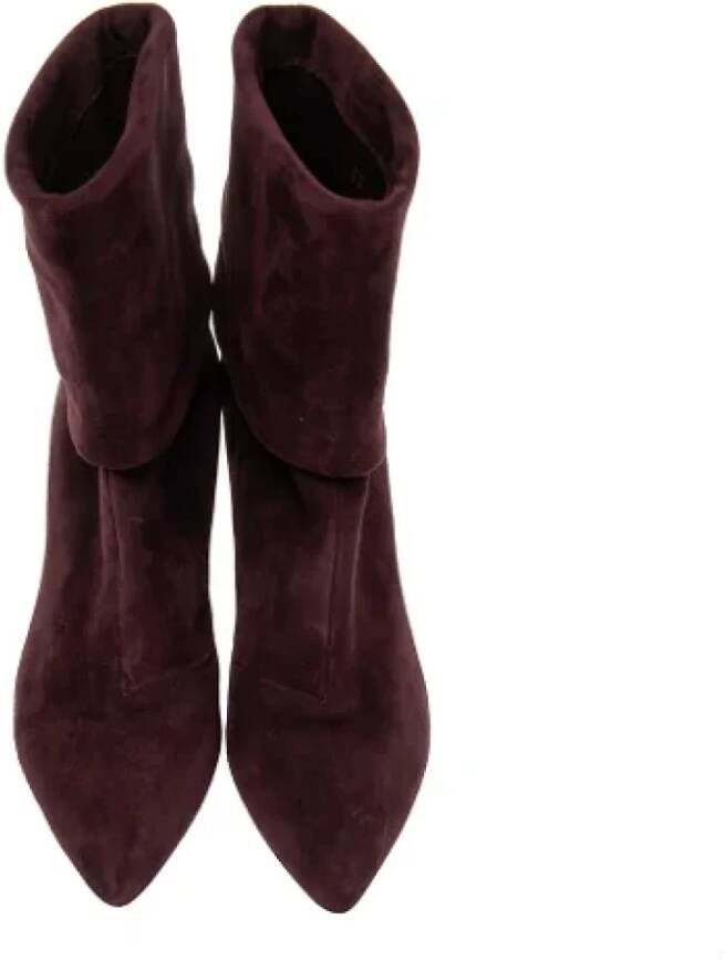 Louis Vuitton Vintage Pre-owned Suede boots Red Dames