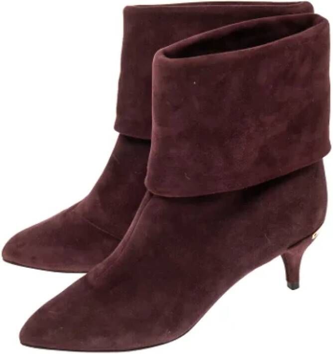 Louis Vuitton Vintage Pre-owned Suede boots Red Dames