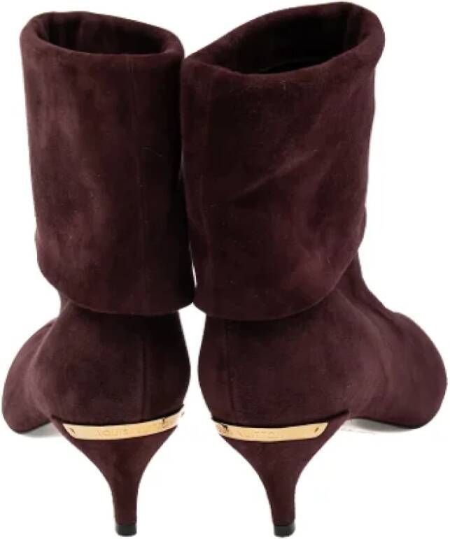 Louis Vuitton Vintage Pre-owned Suede boots Red Dames