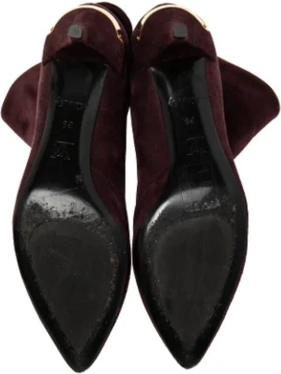 Louis Vuitton Vintage Pre-owned Suede boots Red Dames