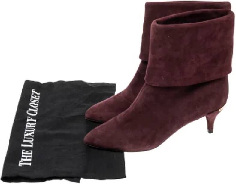 Louis Vuitton Vintage Pre-owned Suede boots Red Dames
