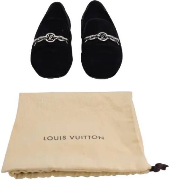Louis Vuitton Vintage Pre-owned Suede flats Black Dames