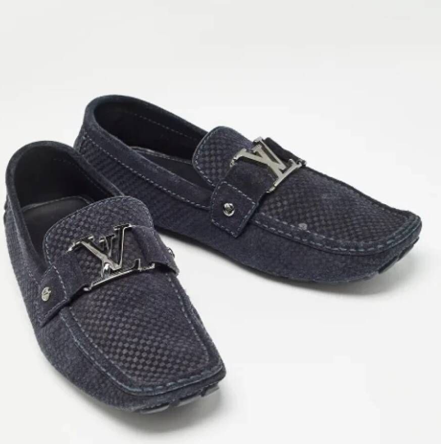 Louis Vuitton Vintage Pre-owned Suede flats Blue Heren