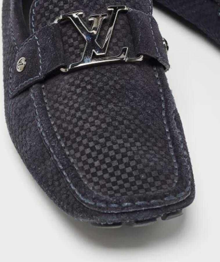 Louis Vuitton Vintage Pre-owned Suede flats Blue Heren