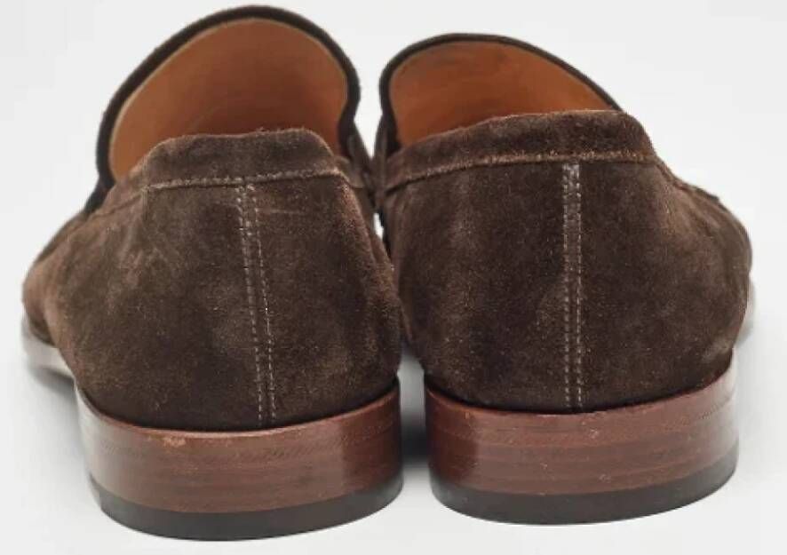 Louis Vuitton Vintage Pre-owned Suede flats Brown Heren