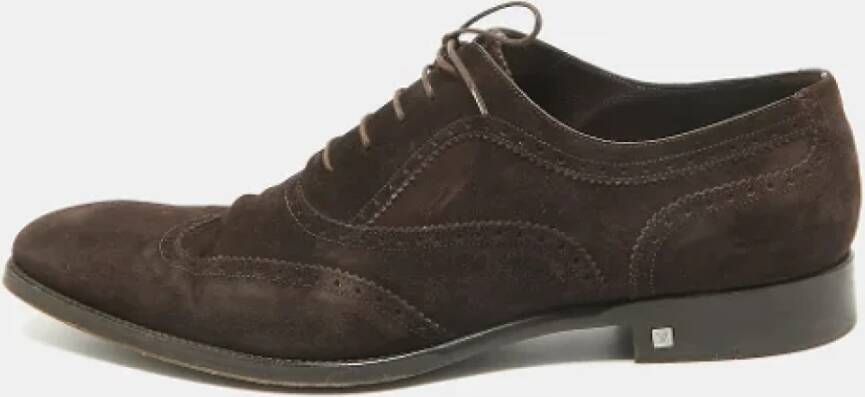 Louis Vuitton Vintage Pre-owned Suede flats Brown Heren