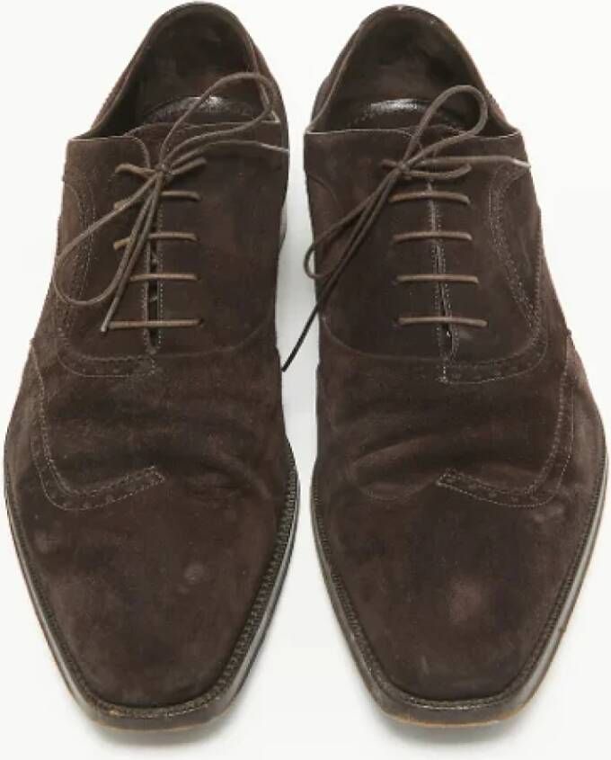 Louis Vuitton Vintage Pre-owned Suede flats Brown Heren