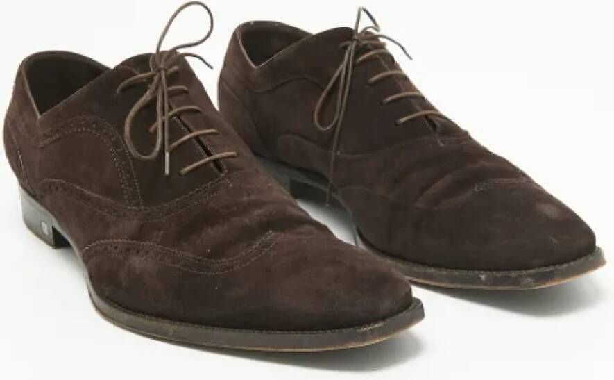 Louis Vuitton Vintage Pre-owned Suede flats Brown Heren
