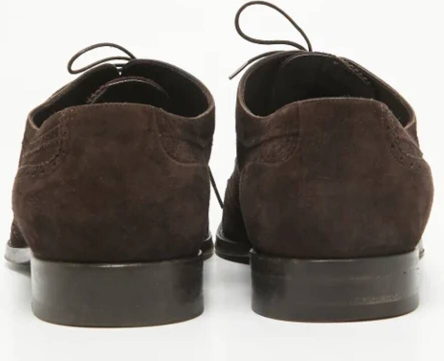 Louis Vuitton Vintage Pre-owned Suede flats Brown Heren