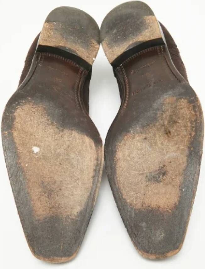 Louis Vuitton Vintage Pre-owned Suede flats Brown Heren