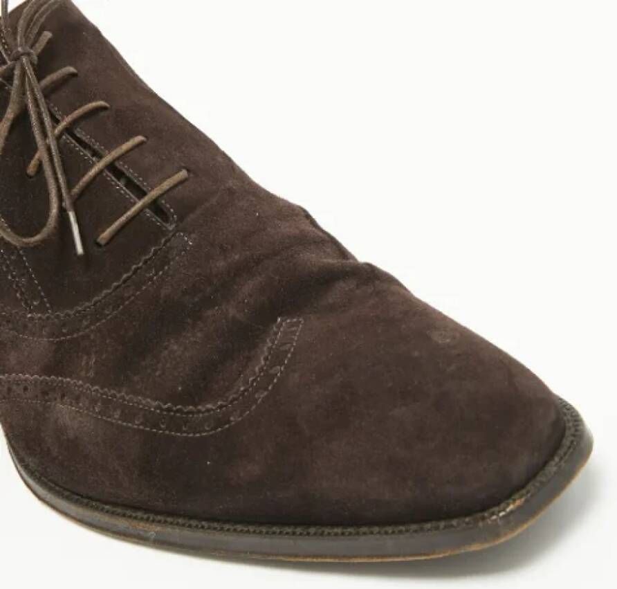 Louis Vuitton Vintage Pre-owned Suede flats Brown Heren
