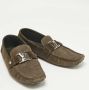 Louis Vuitton Vintage Pre-owned Suede flats Green Heren - Thumbnail 4