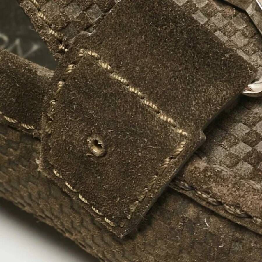 Louis Vuitton Vintage Pre-owned Suede flats Green Heren