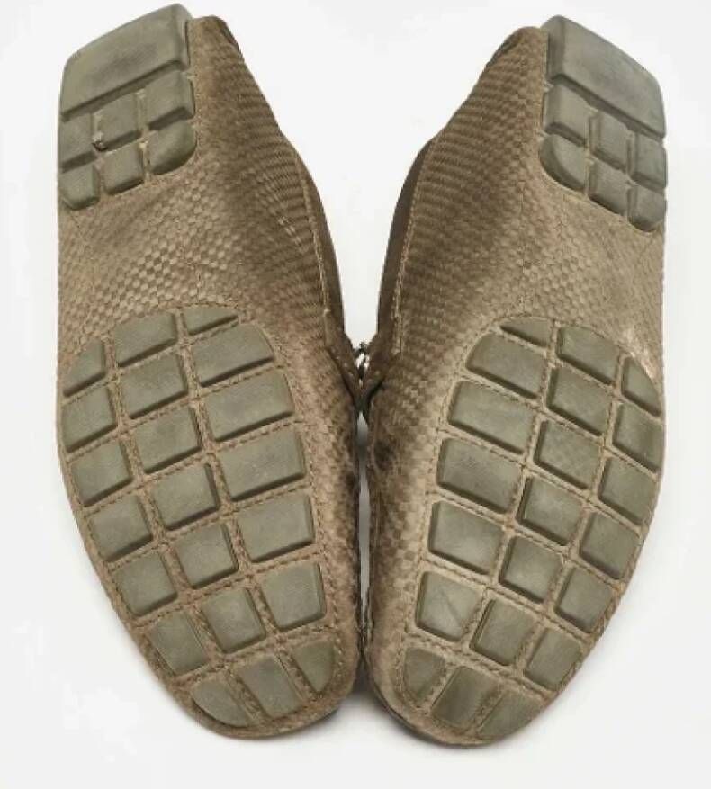 Louis Vuitton Vintage Pre-owned Suede flats Green Heren