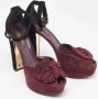 Louis Vuitton Vintage Pre-owned Suede sandals Black Dames - Thumbnail 4