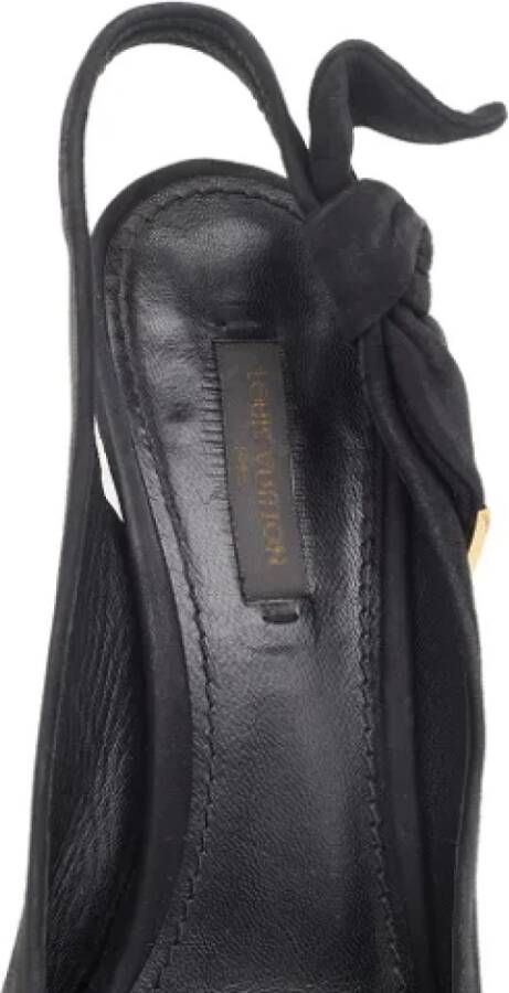Louis Vuitton Vintage Pre-owned Suede sandals Black Dames