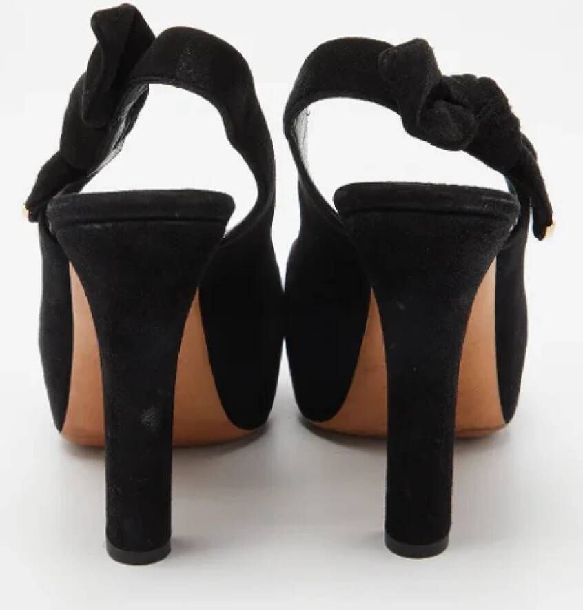 Louis Vuitton Vintage Pre-owned Suede sandals Black Dames