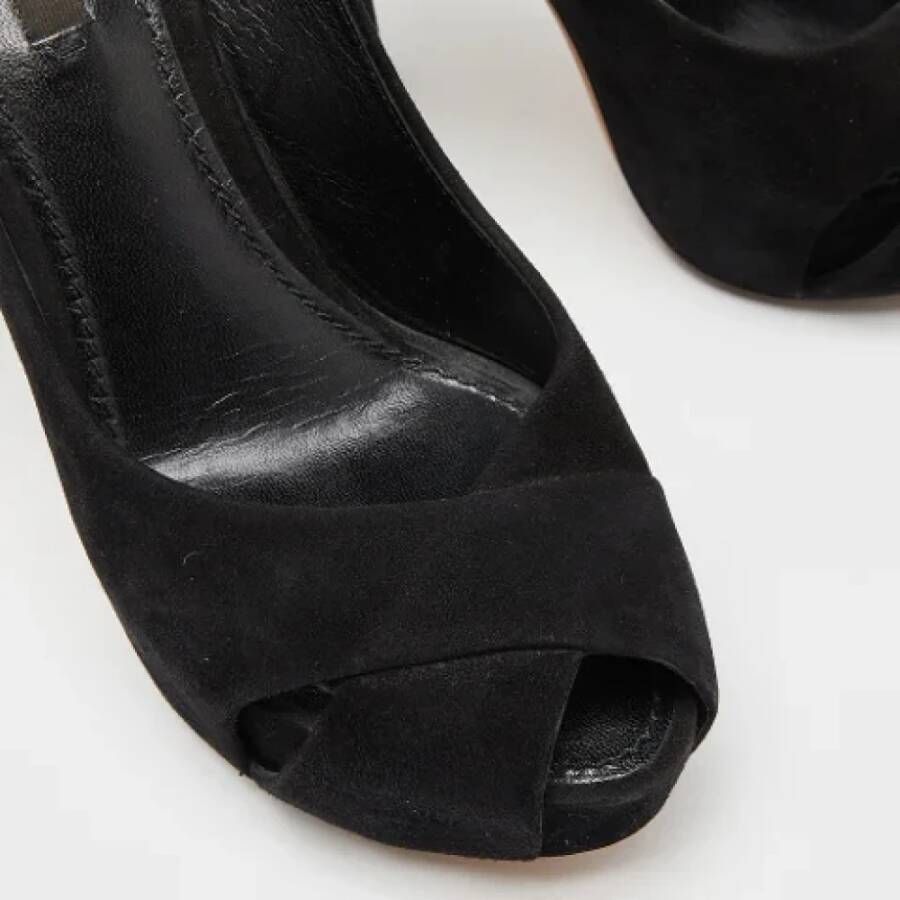Louis Vuitton Vintage Pre-owned Suede sandals Black Dames