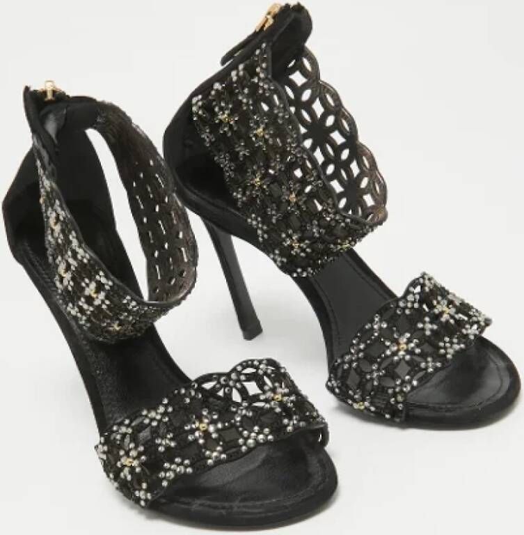 Louis Vuitton Vintage Pre-owned Suede sandals Black Dames