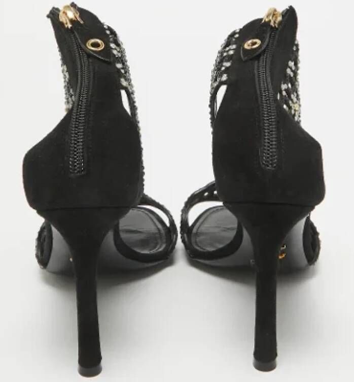 Louis Vuitton Vintage Pre-owned Suede sandals Black Dames