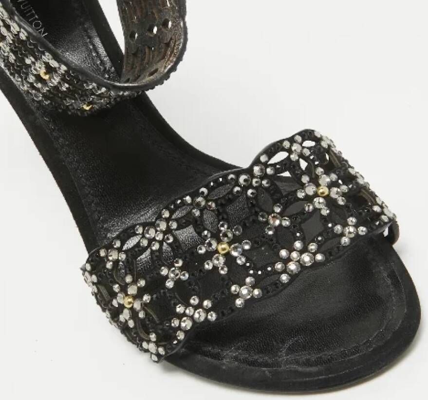 Louis Vuitton Vintage Pre-owned Suede sandals Black Dames
