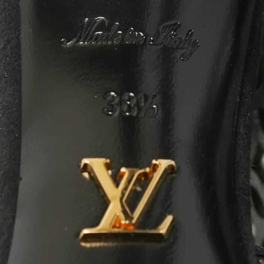 Louis Vuitton Vintage Pre-owned Suede sandals Black Dames