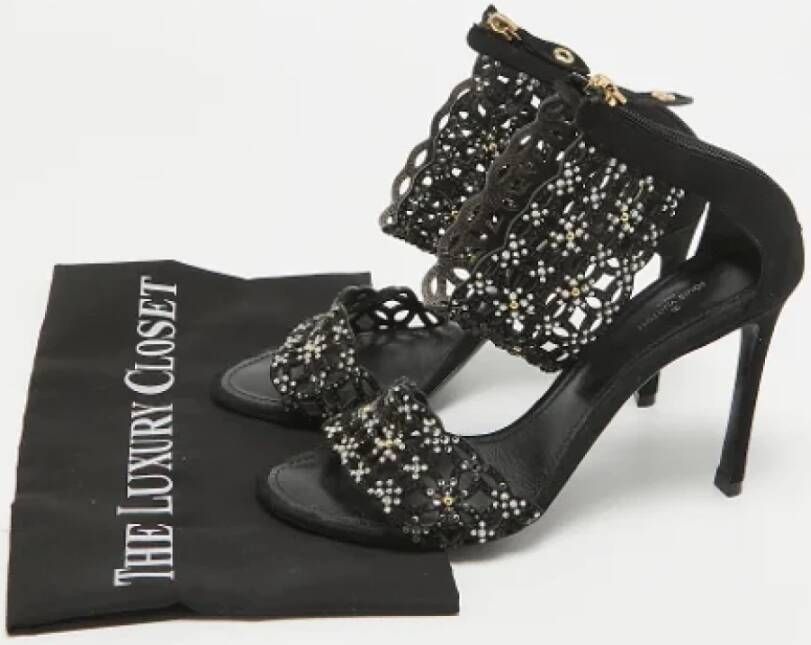 Louis Vuitton Vintage Pre-owned Suede sandals Black Dames