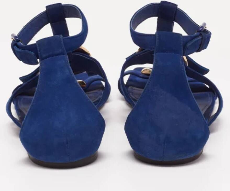 Louis Vuitton Vintage Pre-owned Suede sandals Blue Dames