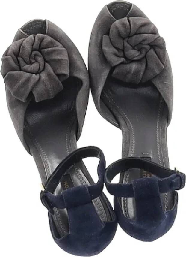 Louis Vuitton Vintage Pre-owned Suede sandals Blue Dames
