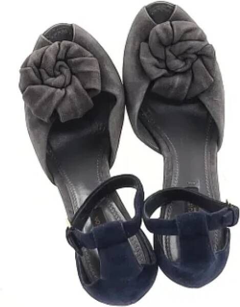 Louis Vuitton Vintage Pre-owned Suede sandals Blue Dames