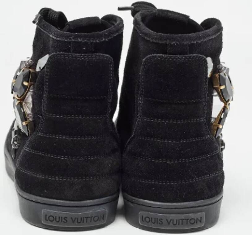 Louis Vuitton Vintage Pre-owned Suede sneakers Black Dames